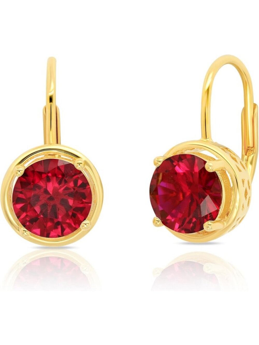 Elegant 925 Sterling Silver 7MM Gemstone Dangle Earrings for Women - Stylish